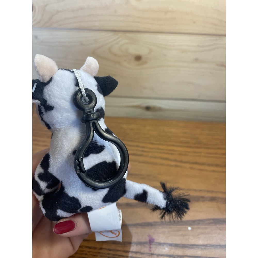 Winkeez Caitlin The Cat Plush And Ken The Cow Backpack Clips 4" New With Tags - Picture 6 of 6